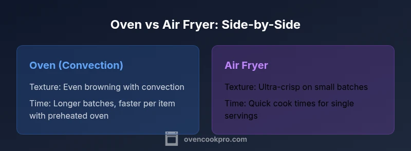 Oven vs Air Fryer infographic